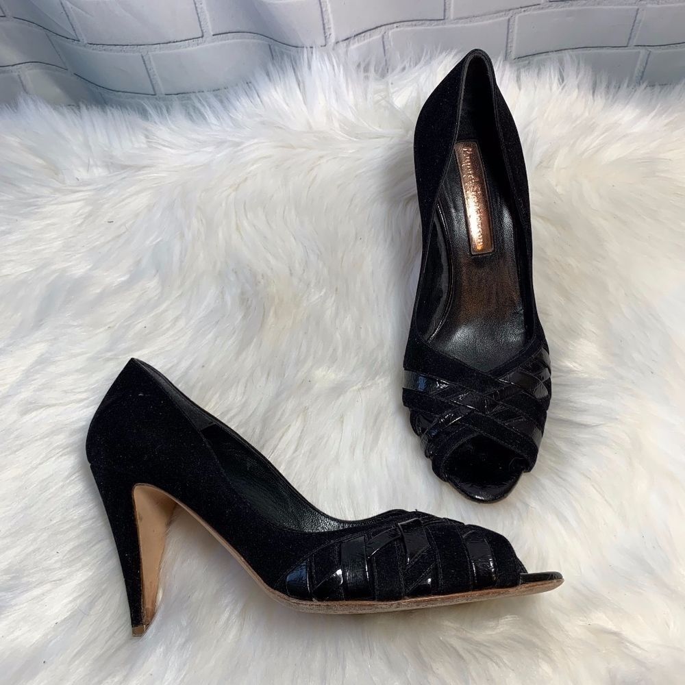 Rupert‎ Sanderson Black Leather Pumps Sz 38…